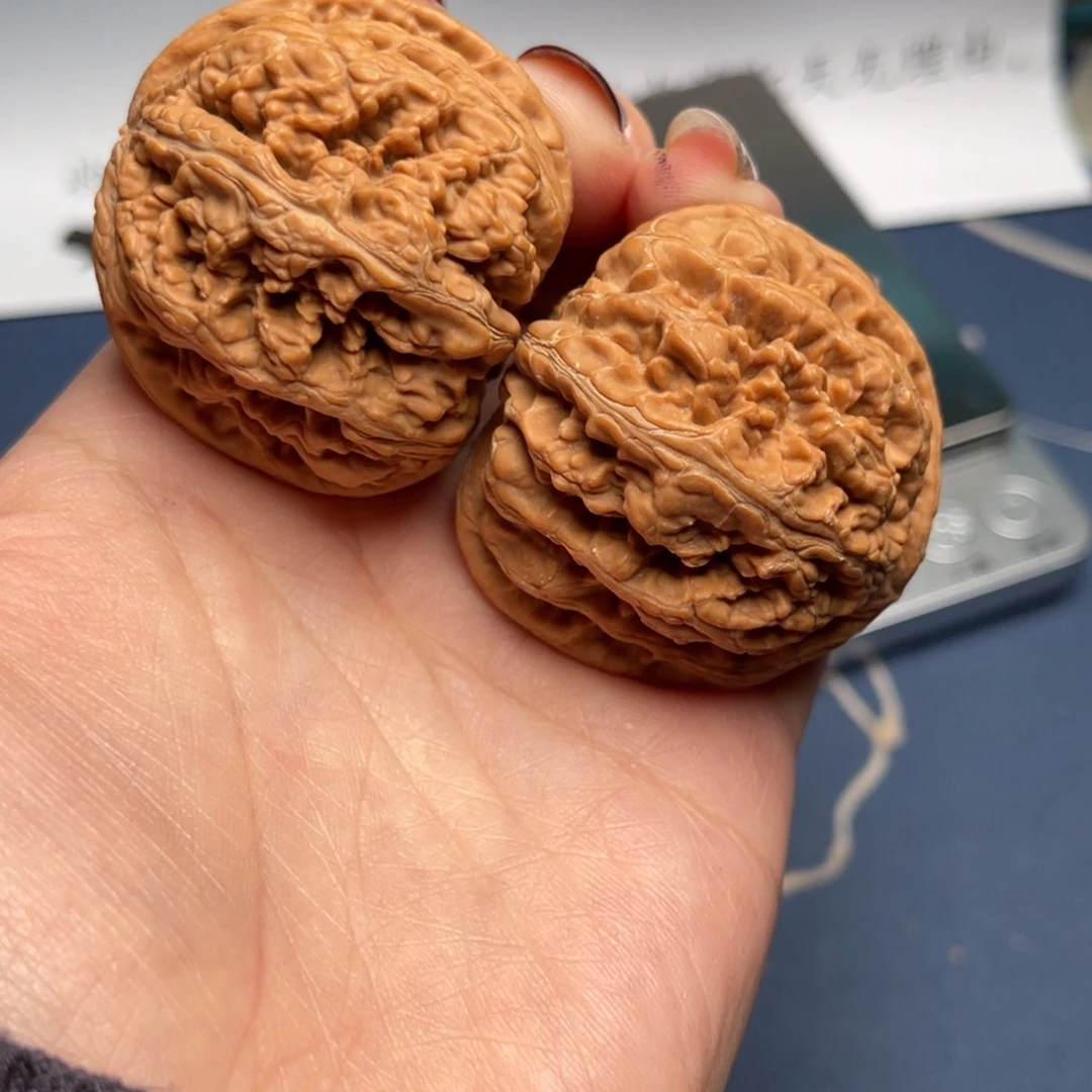 文玩核桃把件硬***茶粗筋42