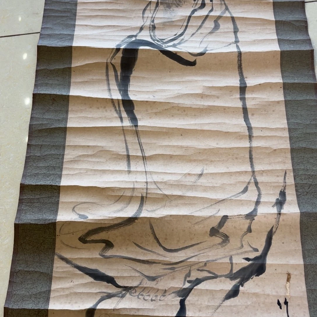 书法盛****人卷轴绢本绫裱872