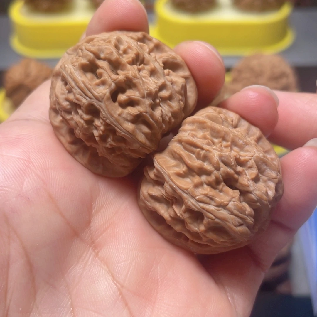 把件文玩核桃精配手捻球白34