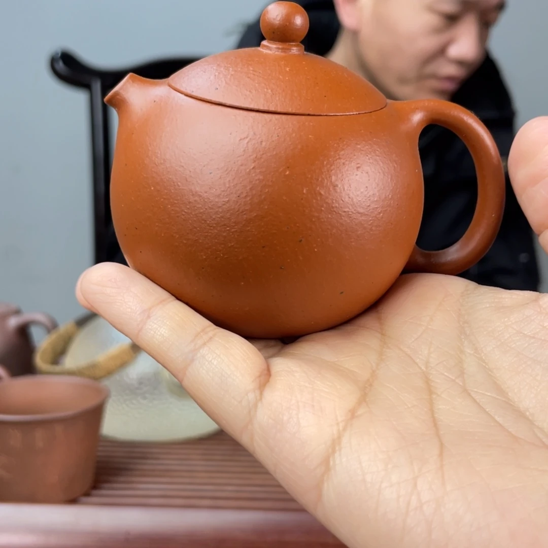 茶壶朱泥瑕疵西施140cc