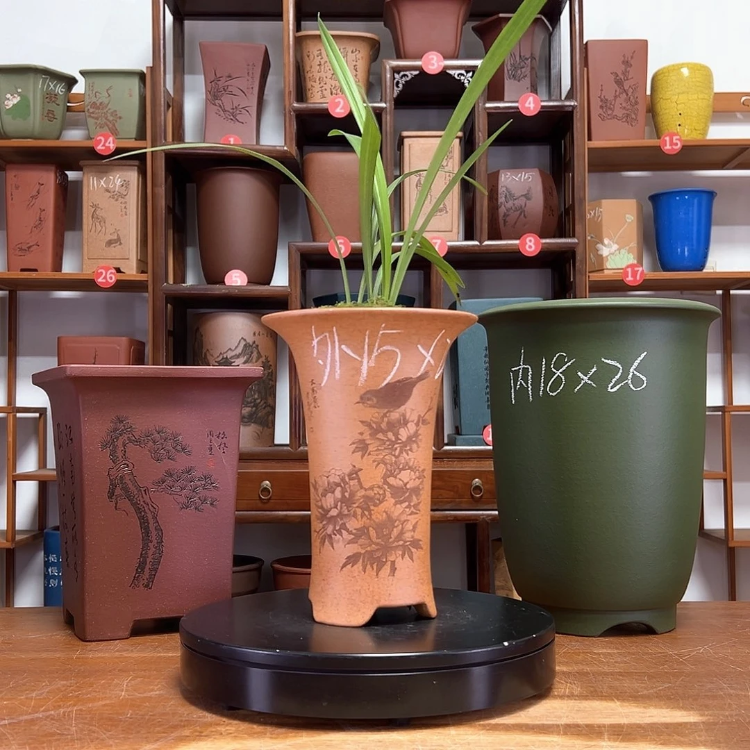 紫砂花盆周之夏精品紫砂花盆
