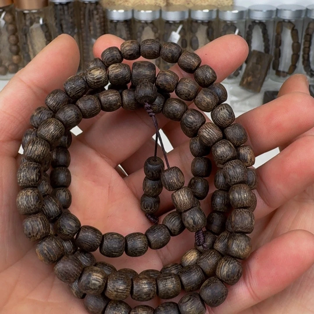 沉香手串沉香西马鼓珠沉水卡7+保35+克手串