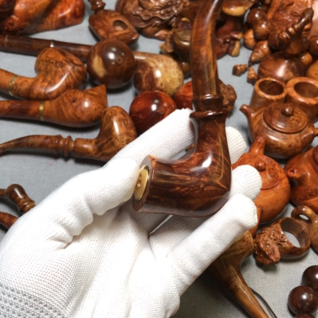 【闪购商品】木麻梨疙瘩火琉璃手把件