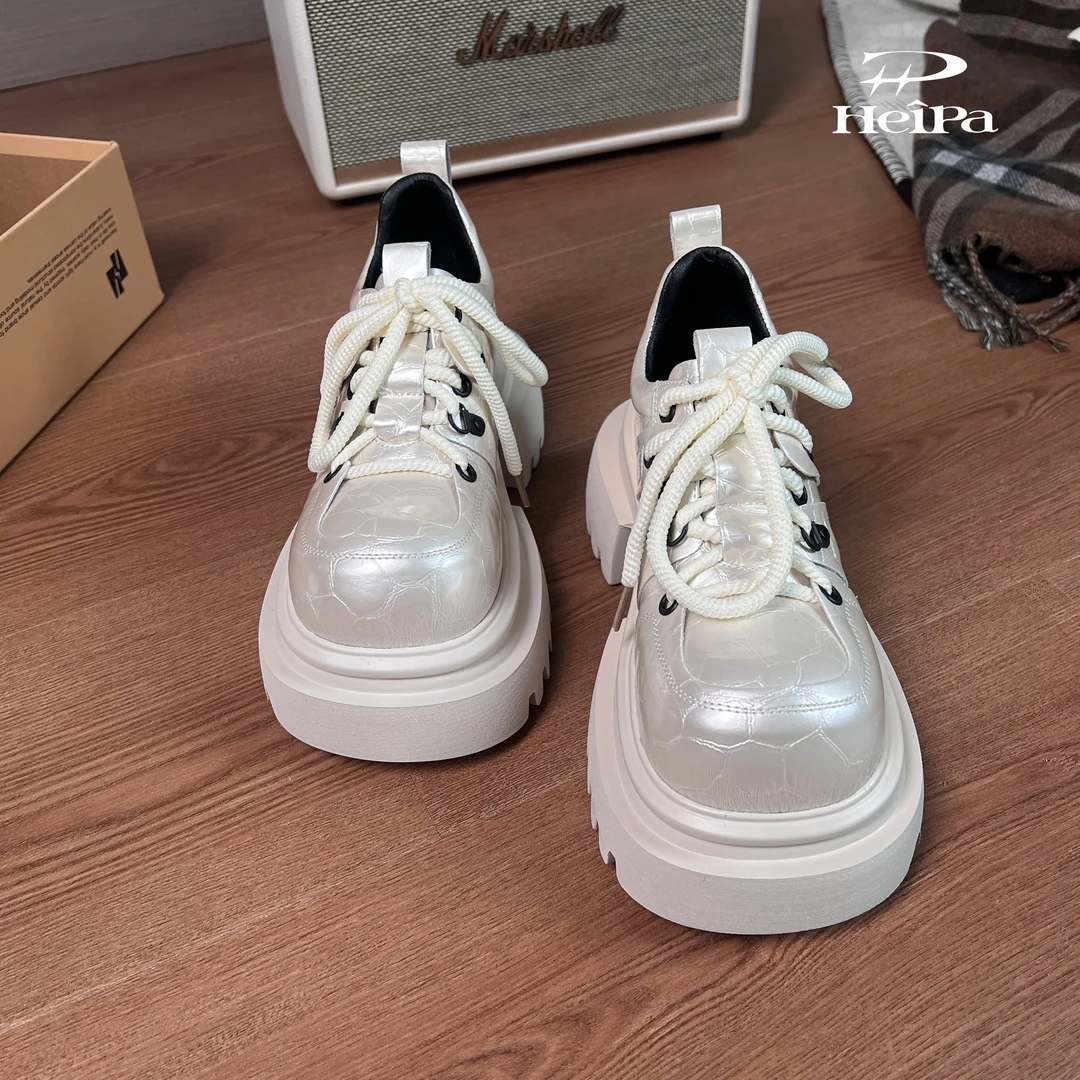 【HeiPa】付小付家春季穿新款厚底带时尚韩版靴子女款