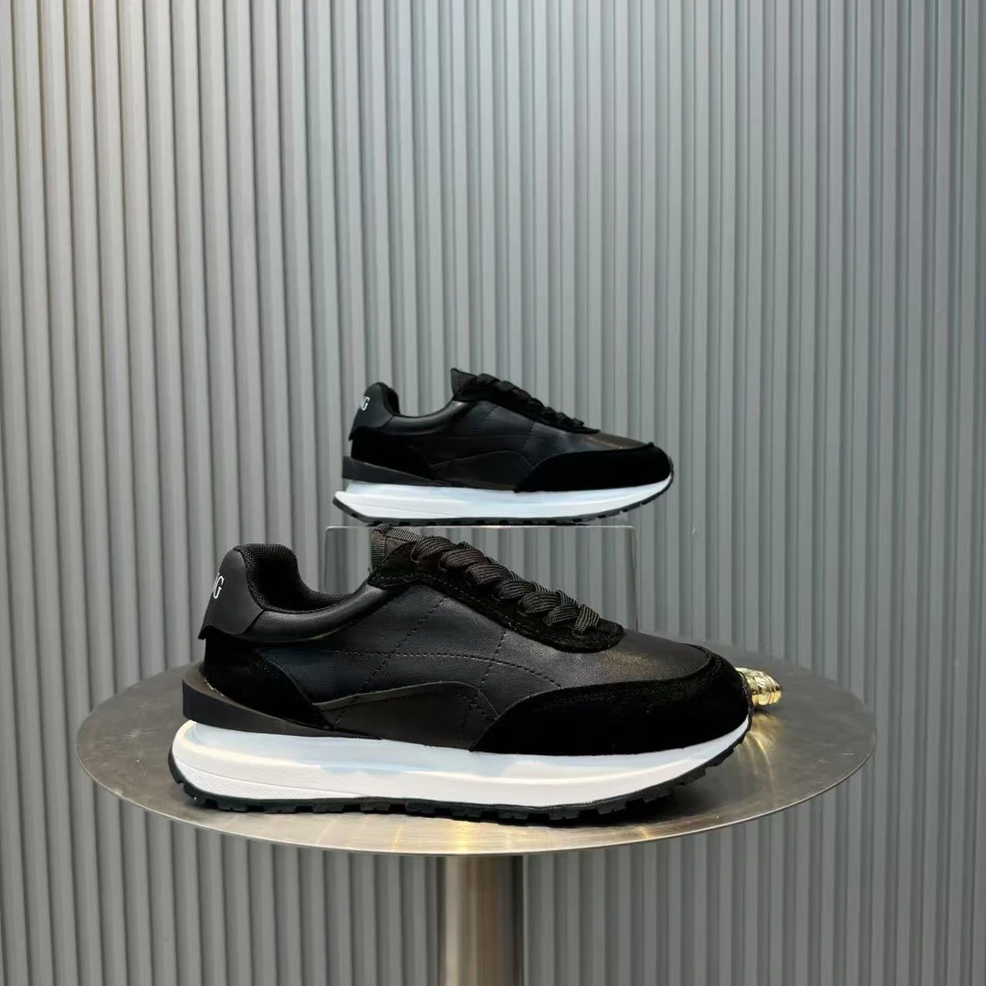 男士时尚素面潮流休闲厚底舒适百搭鞋子运动鞋男款