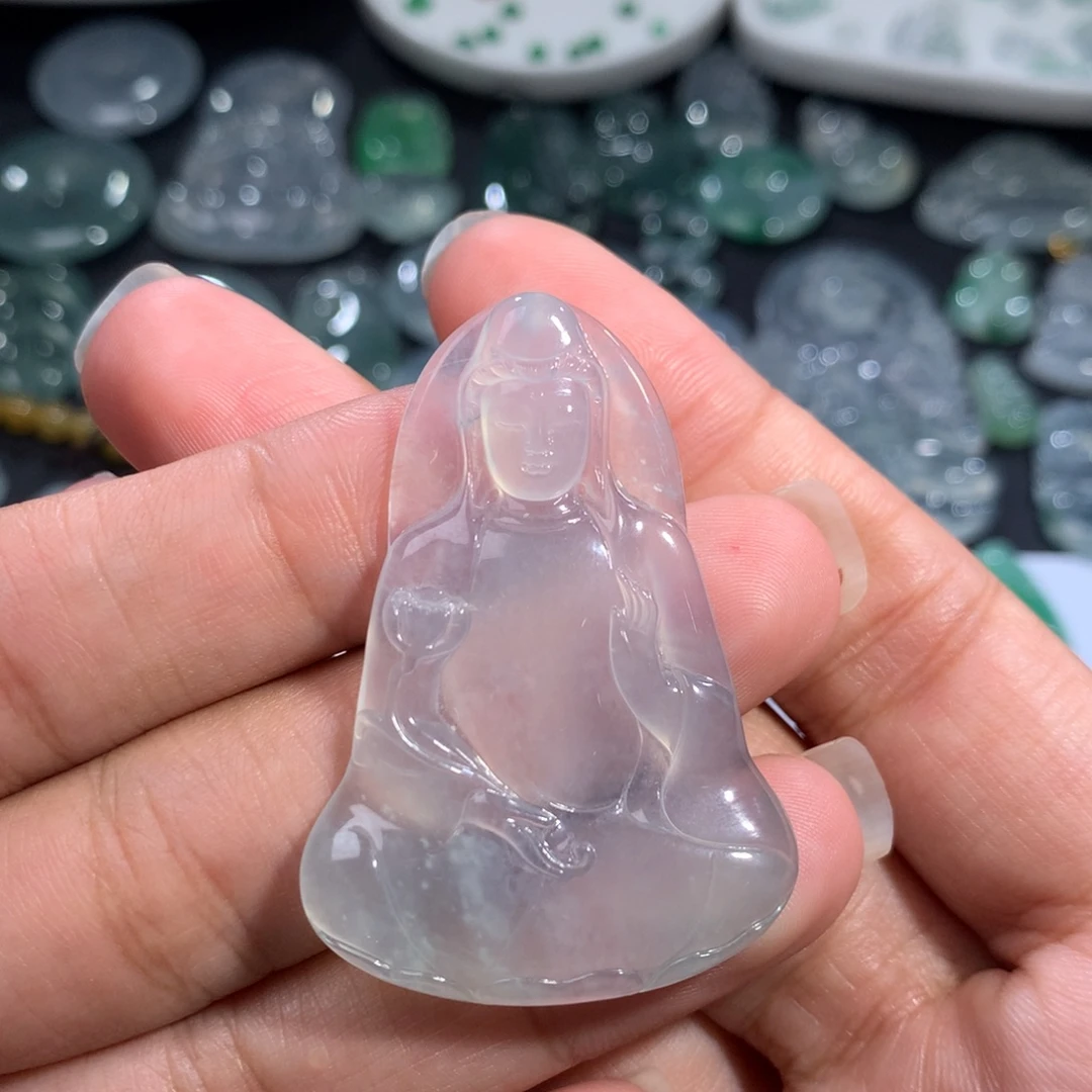 翡翠裸石未镶嵌冰素衣