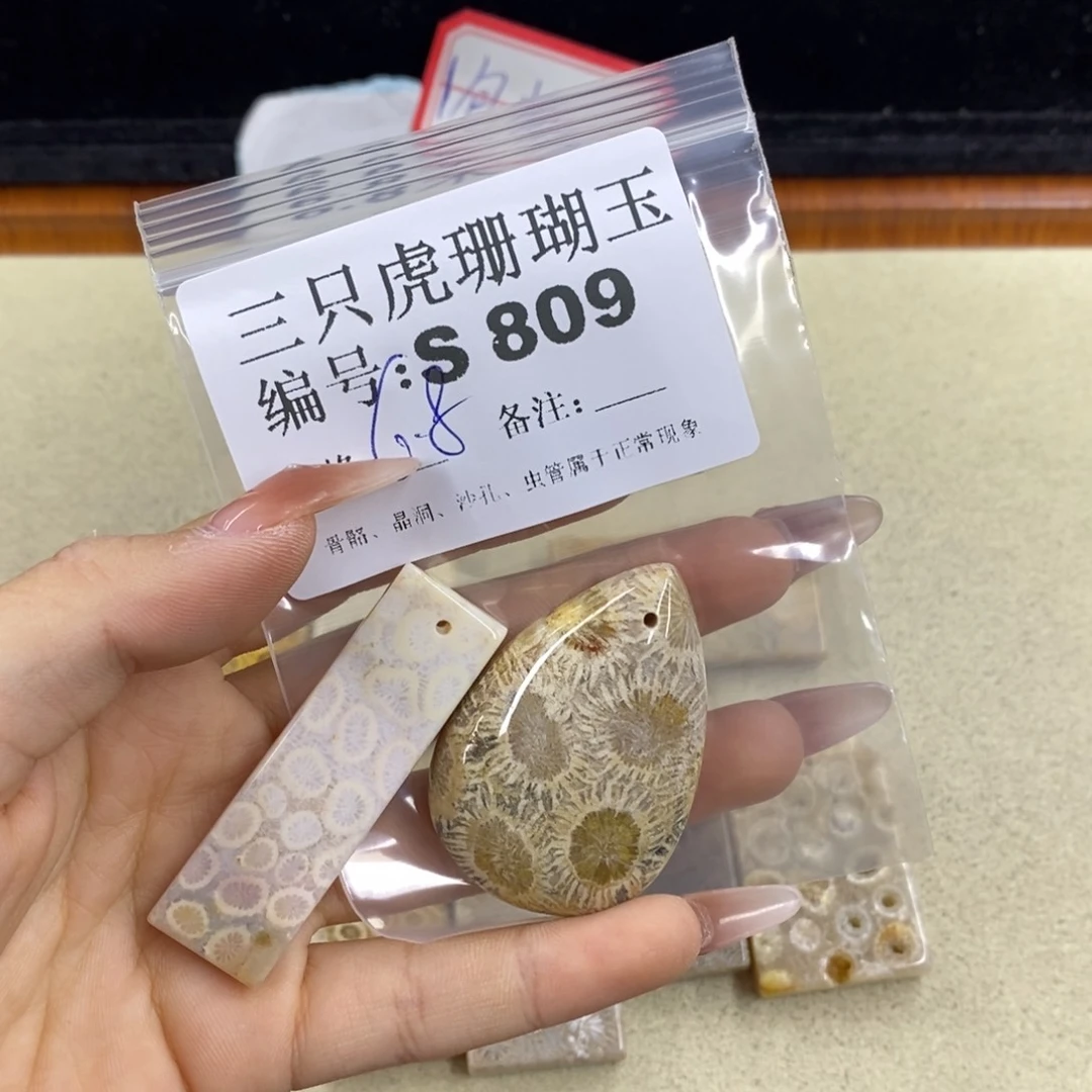 硅化珊瑚（珊瑚玉）t足银镀金镶嵌珍*宝