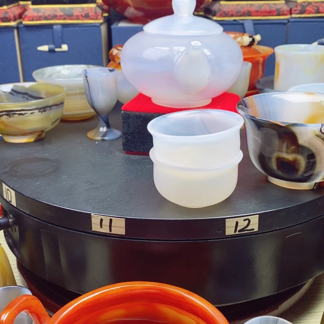 未镶嵌茶具玛瑙/玉髓心****子