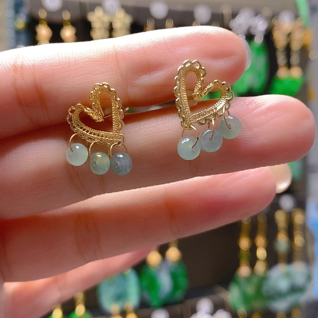 未镶嵌翡翠耳饰翡翠