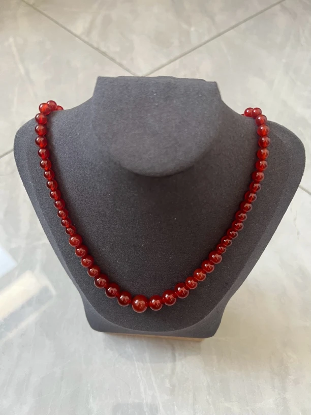 美爸优选冰透玛瑙项链