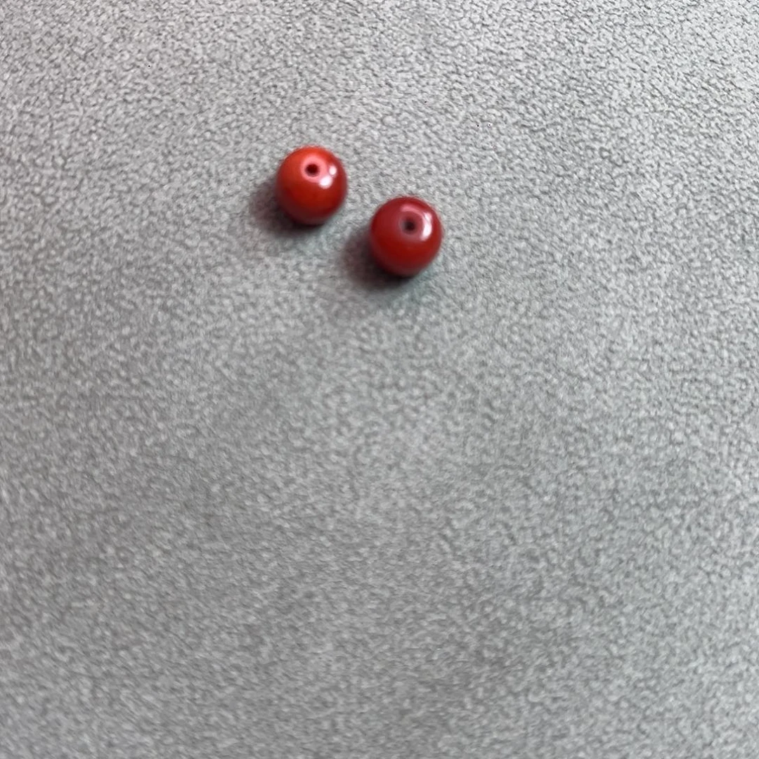 东***苏南红玛瑙未镶嵌老型6.8珠子