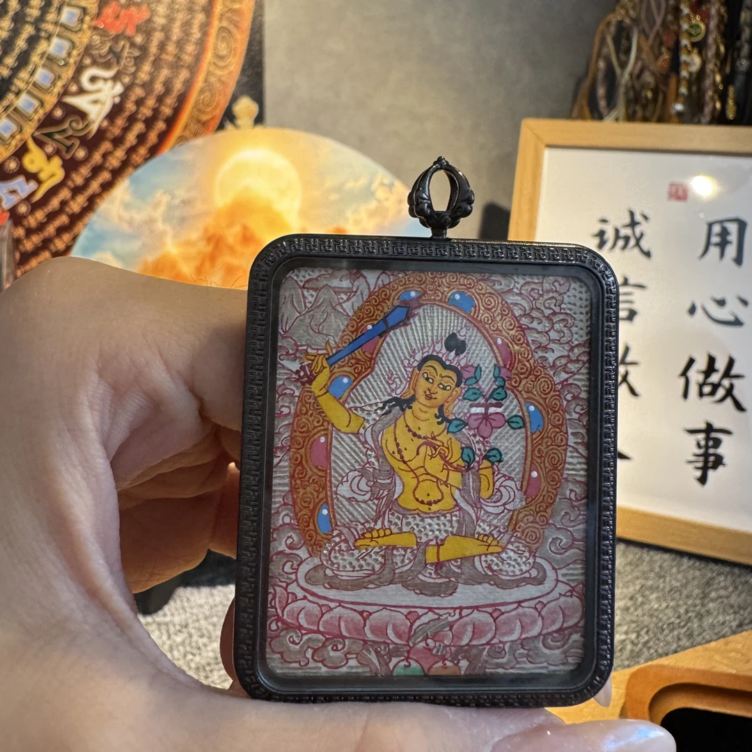 手绘唐卡 文殊老师