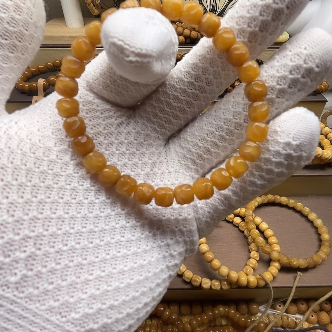 吊坠菩提根/象牙果龙脊菩提全玉化无相8改