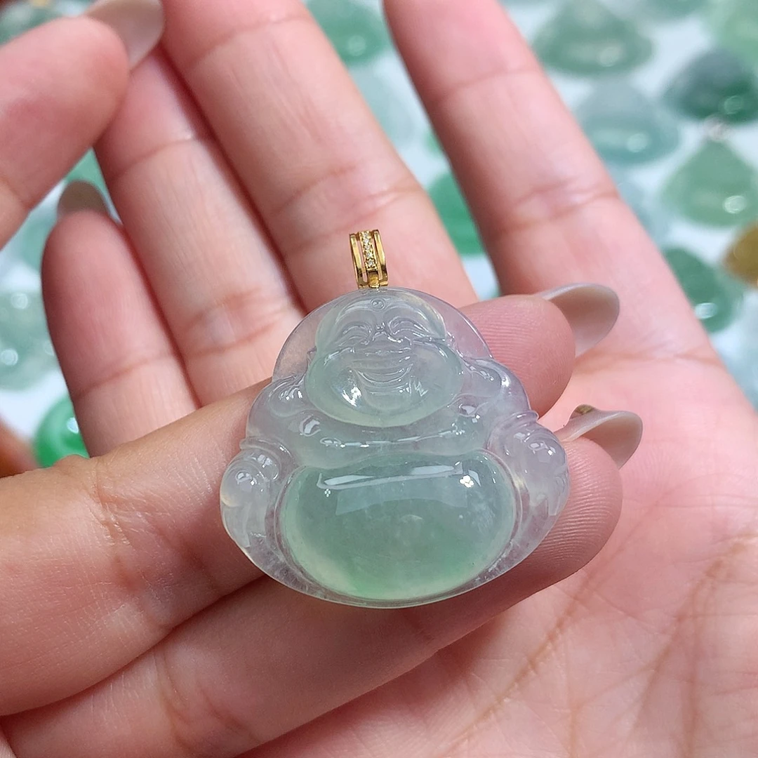 _***_翡翠未镶嵌颈饰佛公
