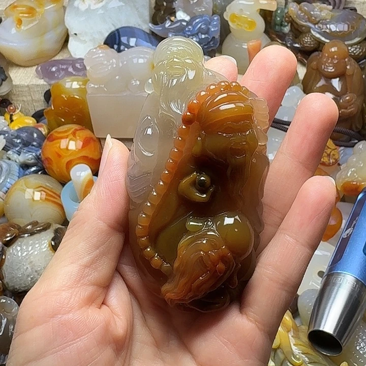 福***1玛瑙/玉髓未镶嵌饰品
