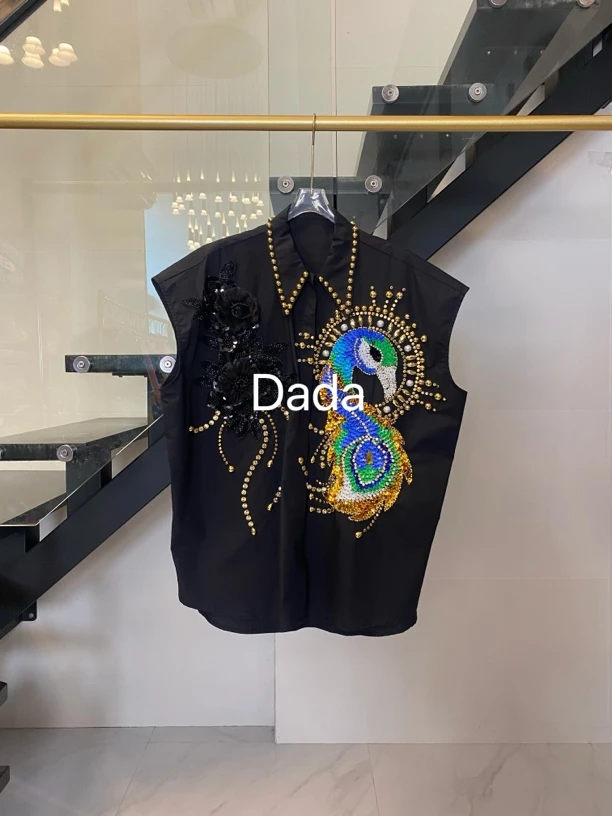 Dada原创设计新款重工个性休闲时尚百搭洋气宽松衬衫