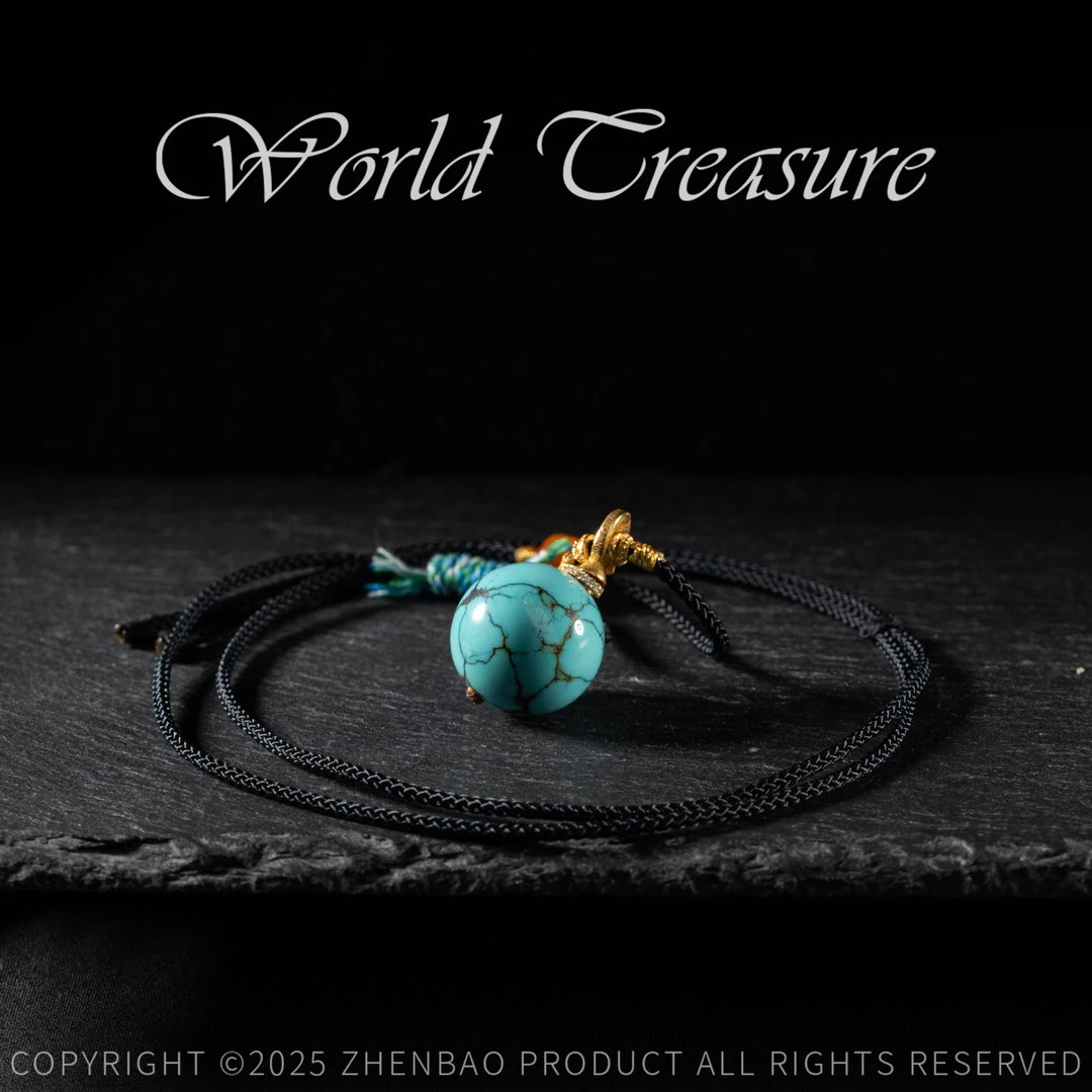 【世间臻宝】绿松石大圆珠项链/Q2890/多样性发一/16mm/70cm/5