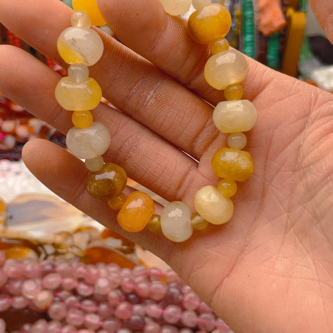 玛瑙/玉髓珠宝半成品未镶嵌红东林手链1条