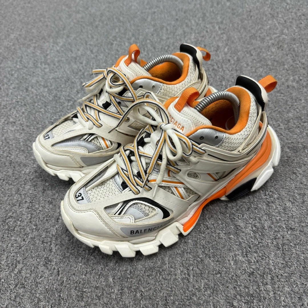 95新 Balenciaga/巴黎世家 14187180寄卖 白橙 track 老爹鞋 37码