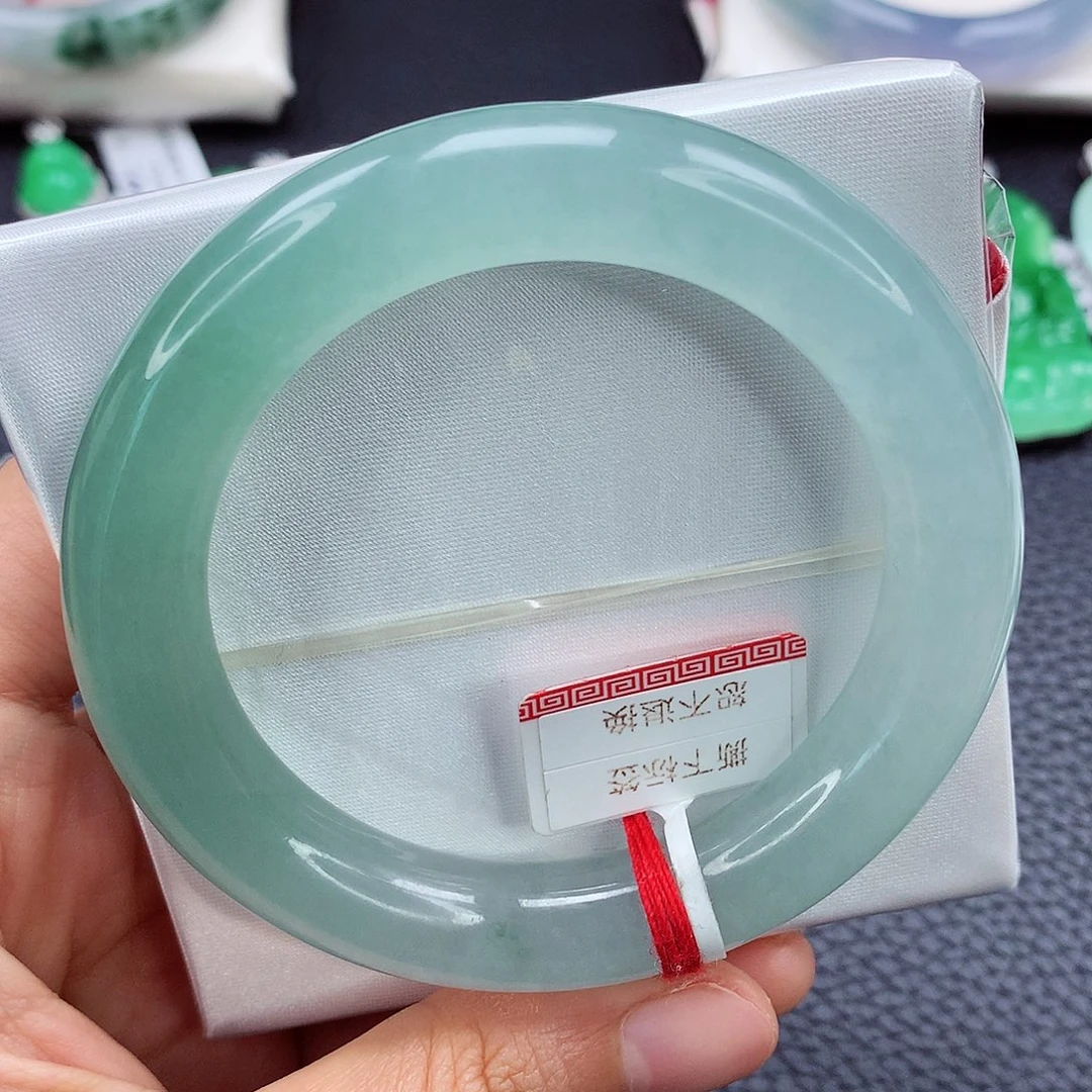 未镶嵌手镯翡翠53 半山水