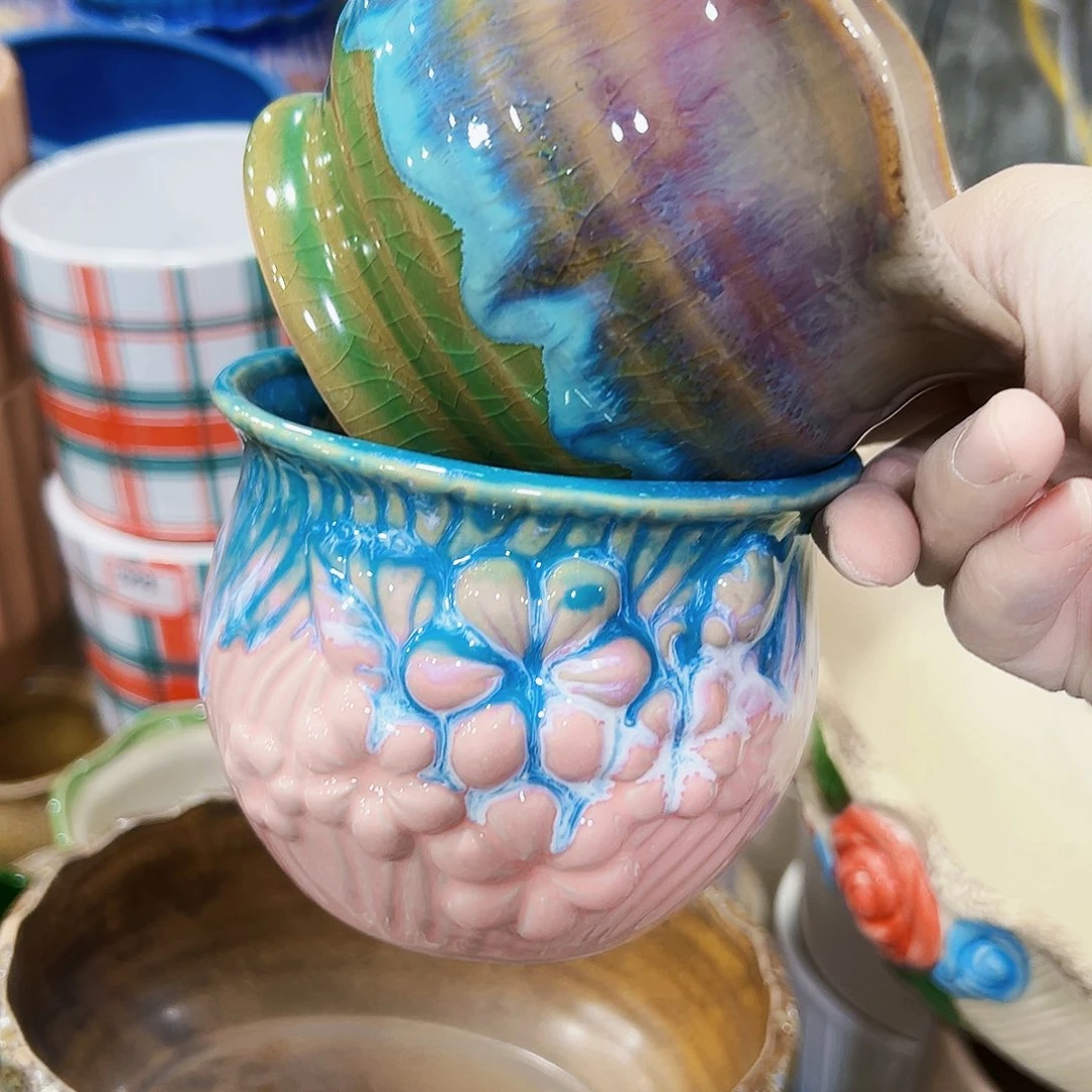 外贸尾单陶瓷花盆凑单10米包邮