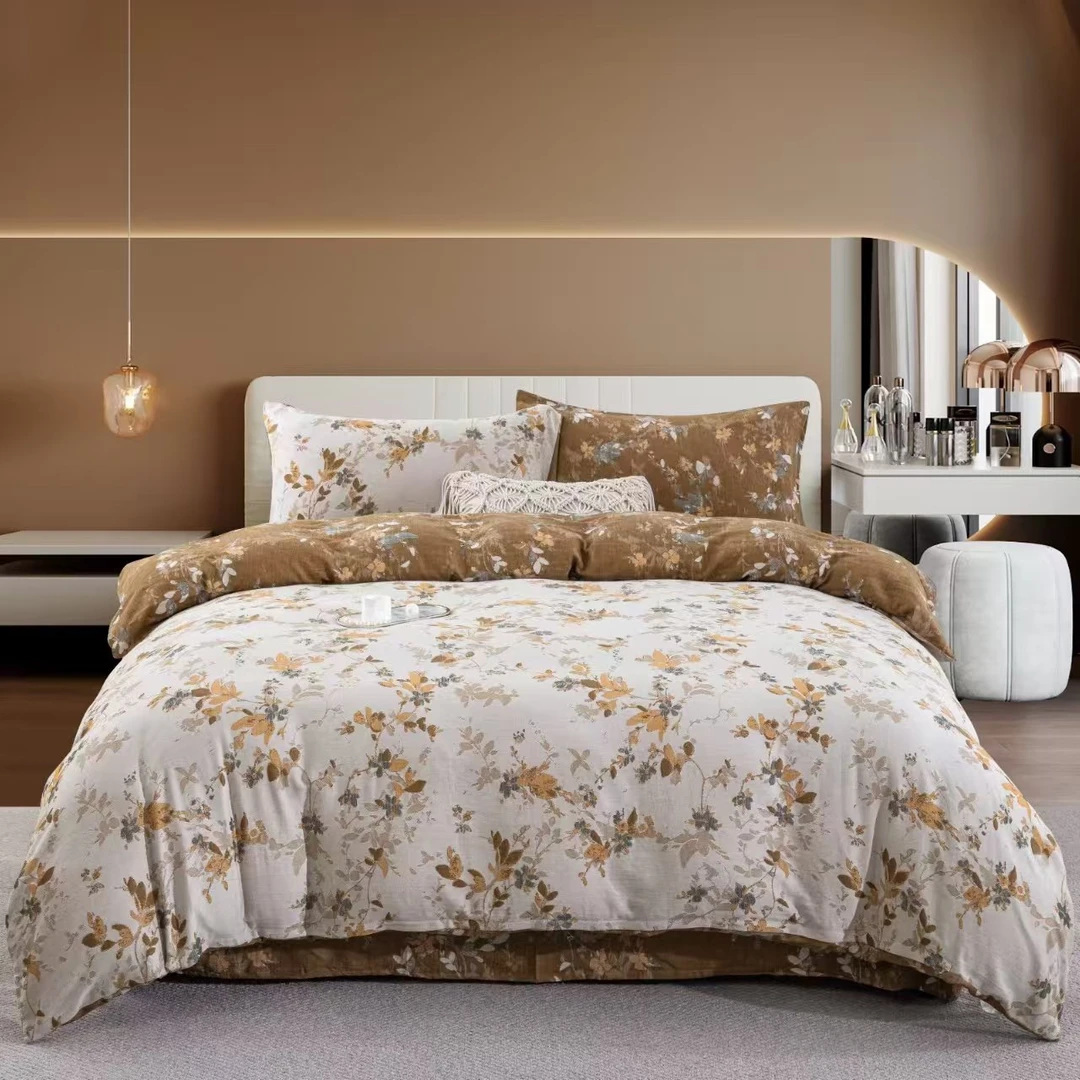 【南枝】纯棉200*230cm高端A类双层纱羊 绒被加厚