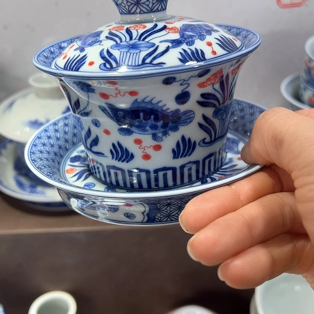 盖碗全场七景德镇的早高峰上都是