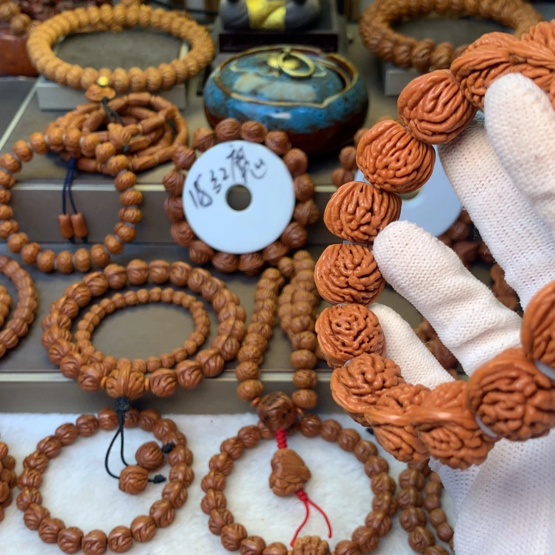 懂***你手串桃核秦岭龙纹