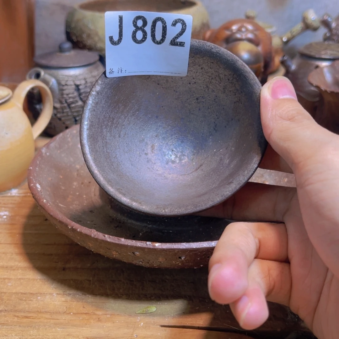 纯手工制作工艺（柴烧）裸烧纯手工制作柴烧杯802