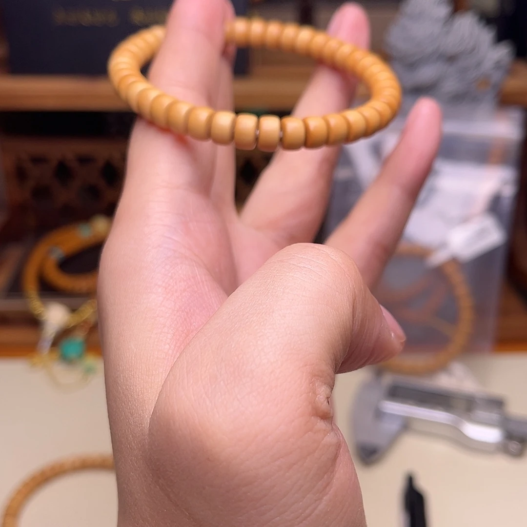 橄榄核手串/手链【听松】sss橄榄核尖@@药片单圈7.2