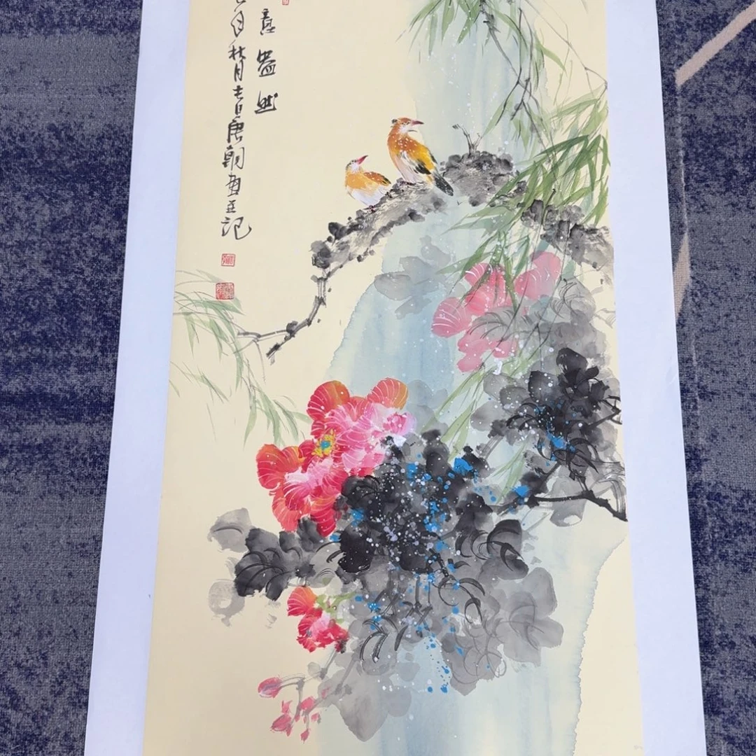 国画国画作品山水花鸟