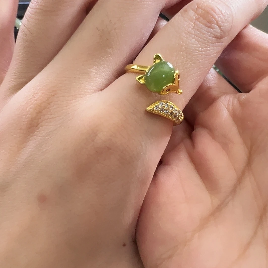 和田玉未镶嵌戒指