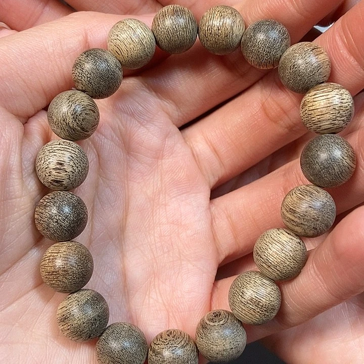 沉香手串青*天然野文莱1.1，11克，01