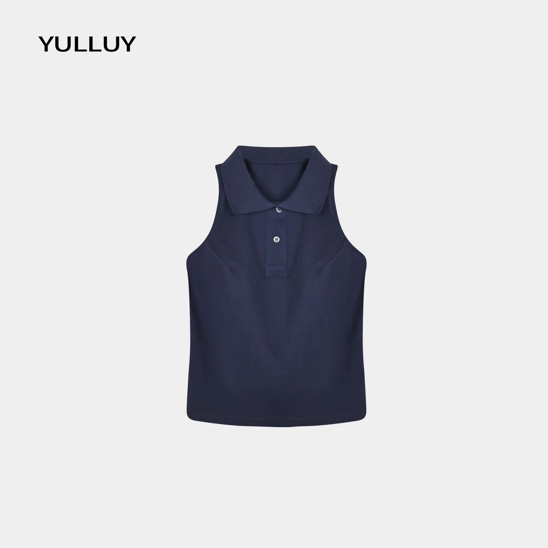 ALIN【肌理感背心】春款简约气质POIO领百搭针织背心25-SSDS5298