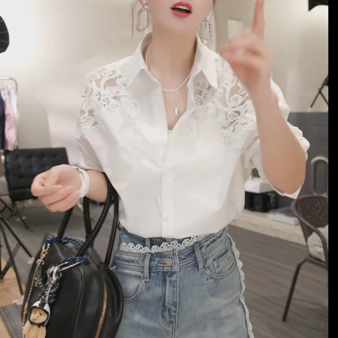 【白天鹅】2025早春新款时尚休闲气质轻奢衬衣LK2501741