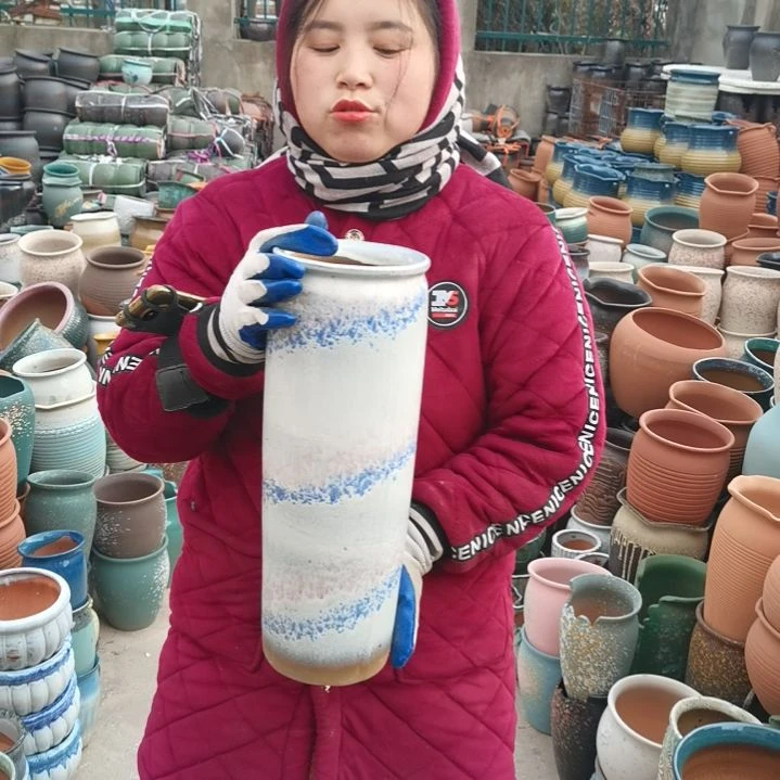 红陶口14高42瑕疵