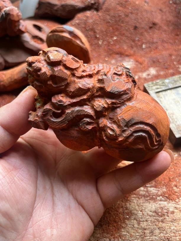 木雕貔貅望天吼摆件文玩工艺品