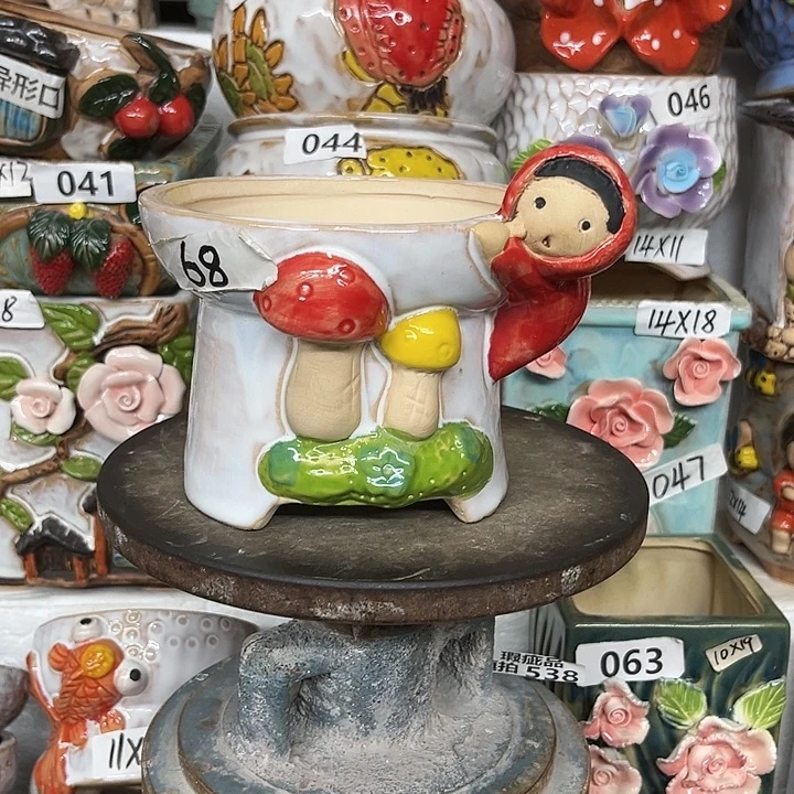 紫砂花盆粗陶材质多肉花盆