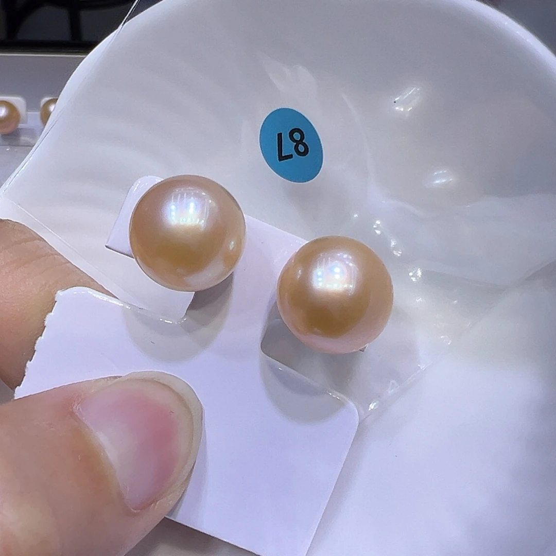 银S925镶嵌耳饰淡水珍珠