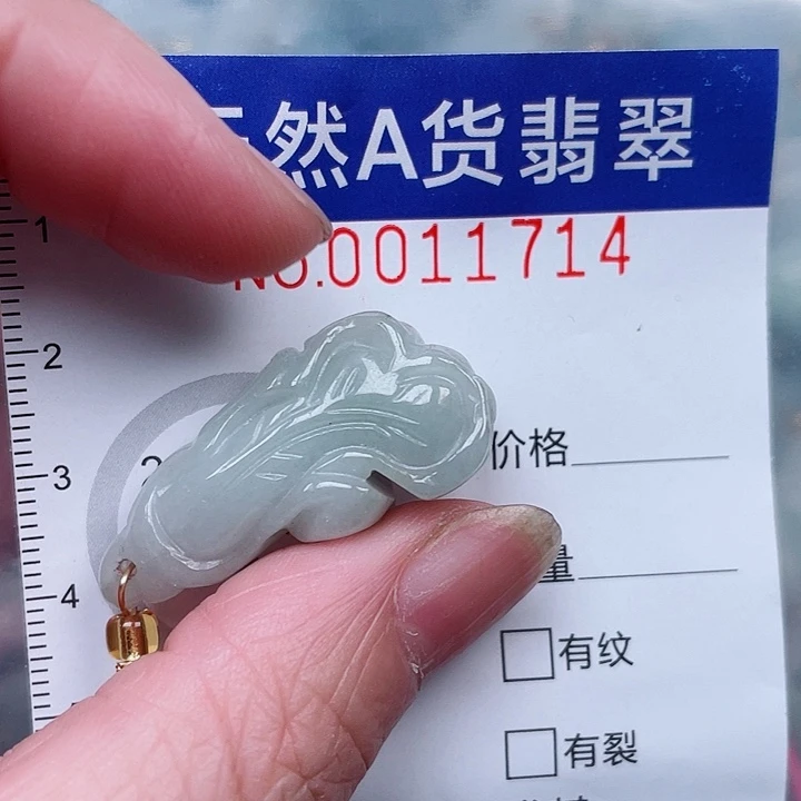 翡翠未镶嵌吊坠(赠链)