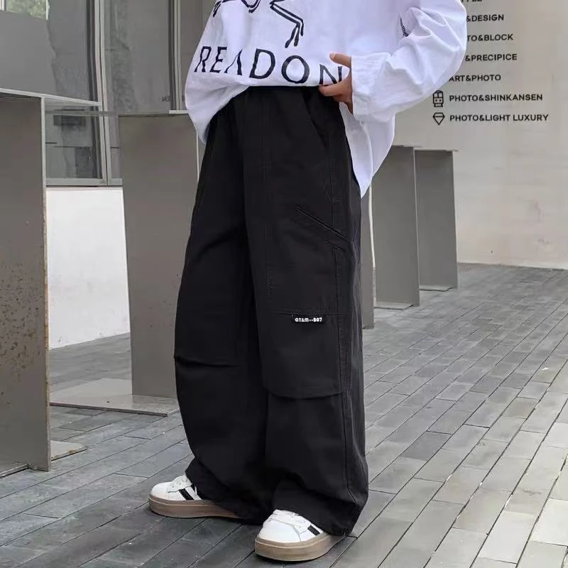 200330童装男童工装裤 2025春秋儿童潮酷洋气棉布工装裤宝宝长裤