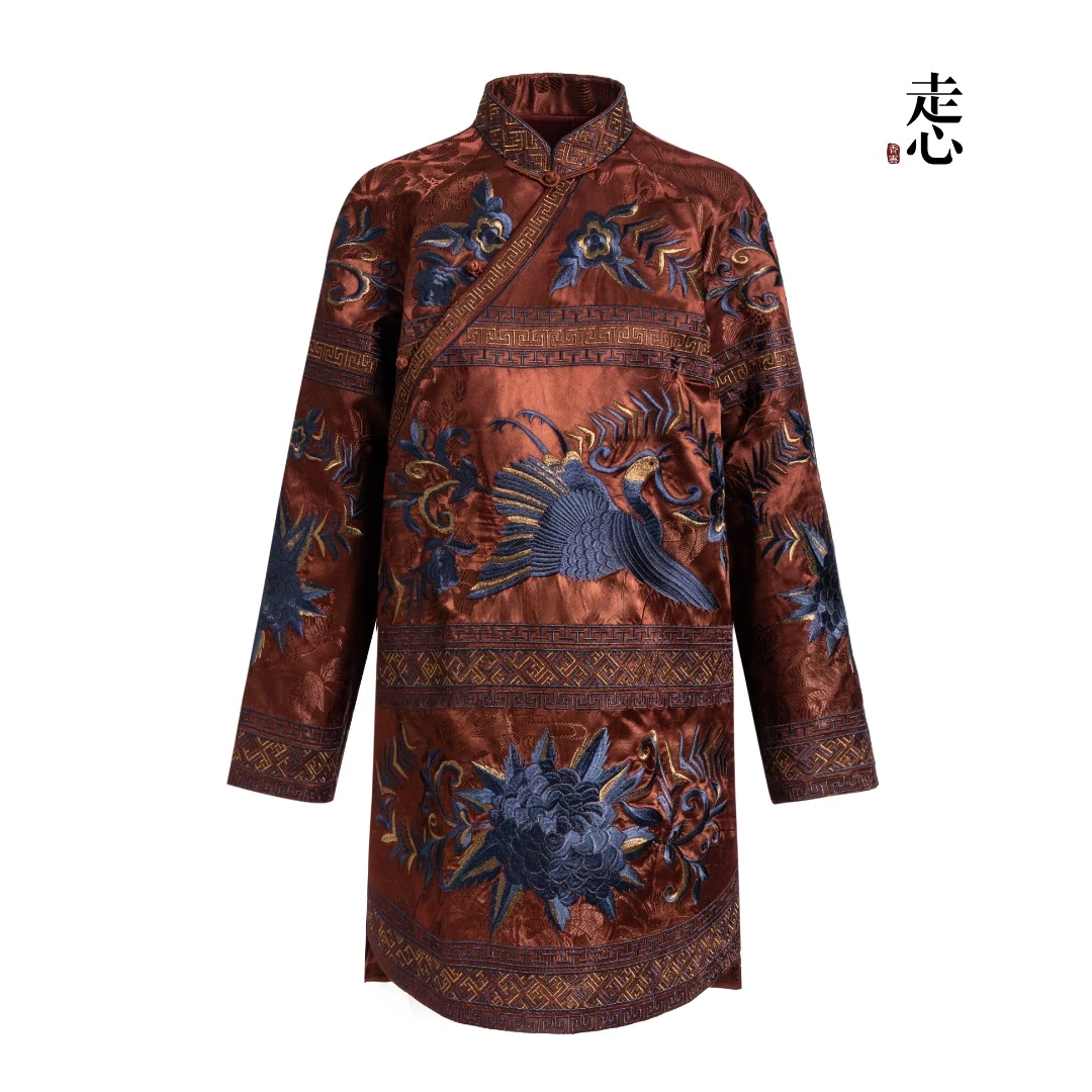 【香云走心】凤穿牡丹红苗绣系列 旗袍连衣裙24ZLY5022