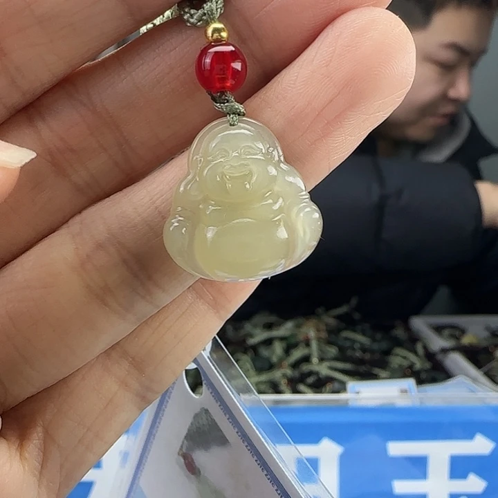 和田玉未镶嵌颈饰20mm