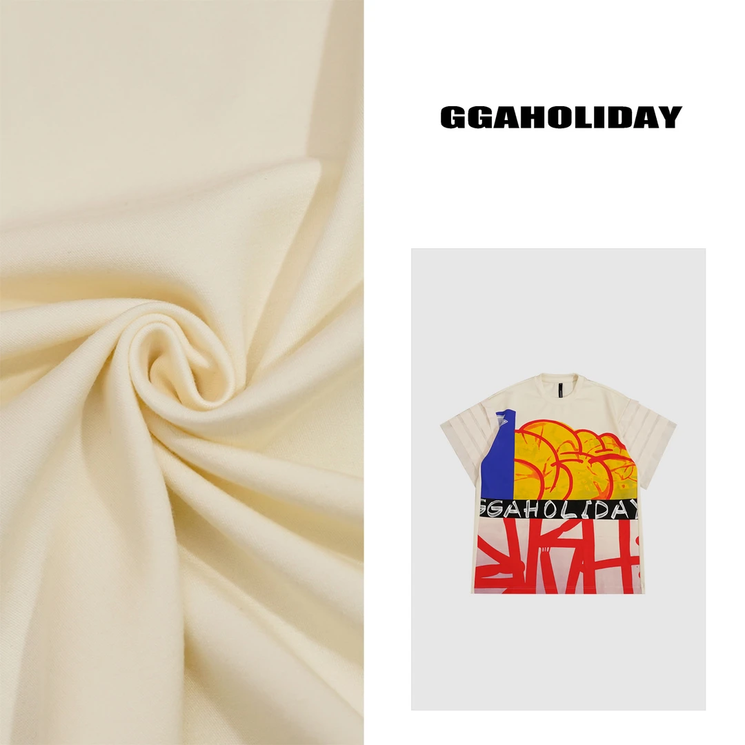 GGAHOLIDAY 美式休闲风字母印花透气街头撞色百搭显瘦T恤-152322