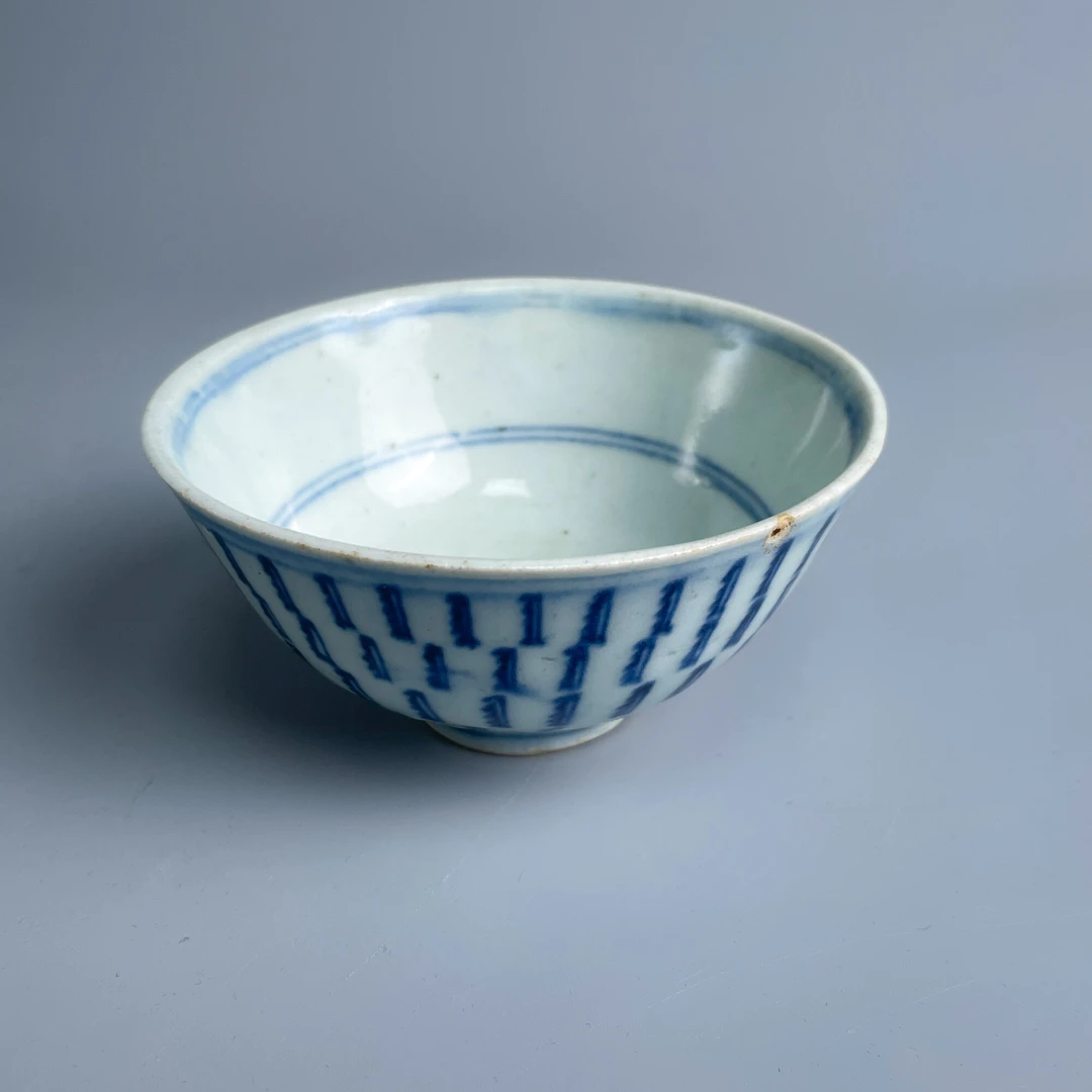 瓷器/古董清雍正青花寿字纹小碗-M25AJ002C29/收藏/文物/绣花张