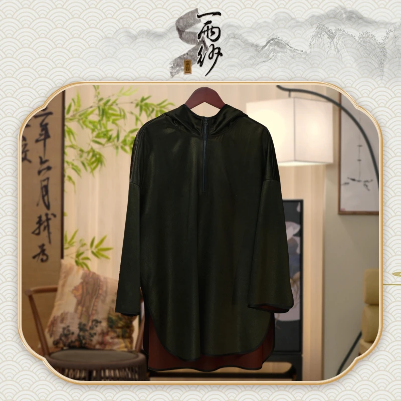 【大皮子王●帽衫】239597桑蚕丝重缎皮子香云纱上衣外套新中式75