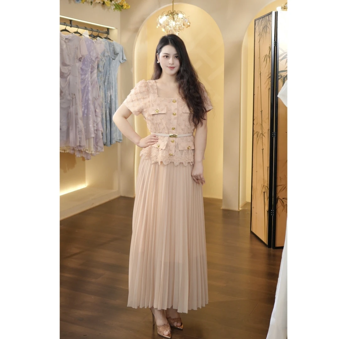 冰冰定制-105（茉色香琦）连衣裙DMX1338-X