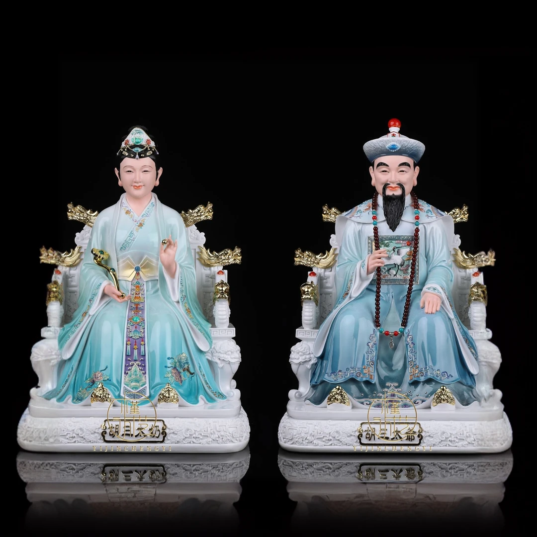 一槿诚艺胡三太爷太奶神像黄三太爷太奶黑妈妈像真身供奉摆件仿瓷