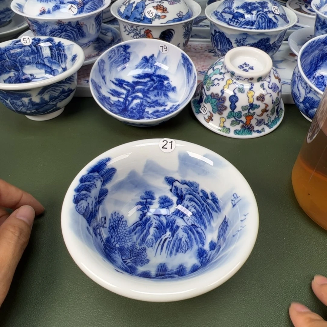 景德镇纯手工纯手绘茶具木木21