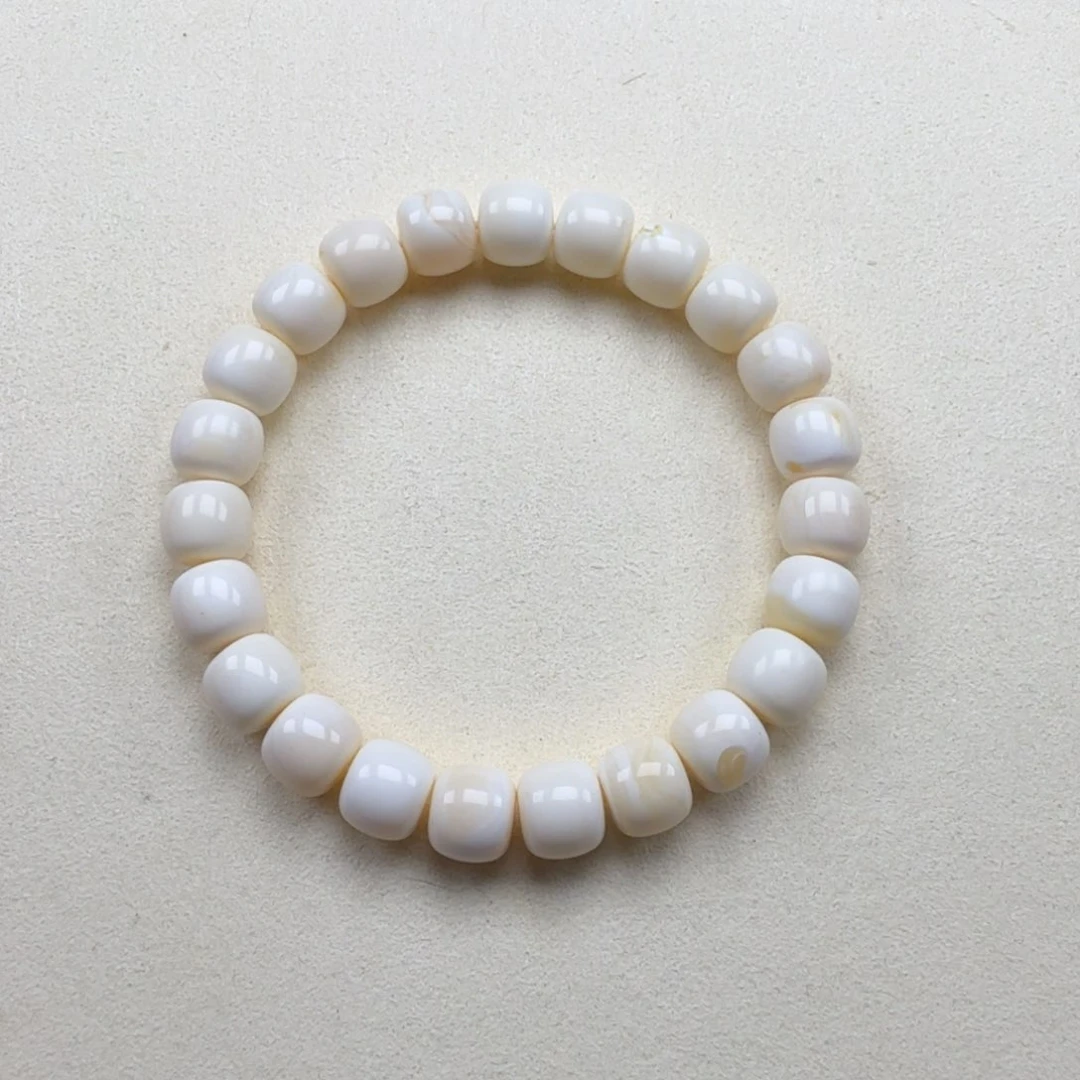 手链蜜蜡未镶嵌9+俄料漆白浓蜡精工老型手串